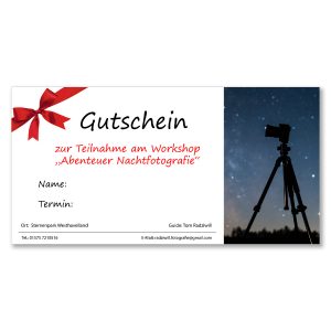 Gutscheinkarte – Workshop